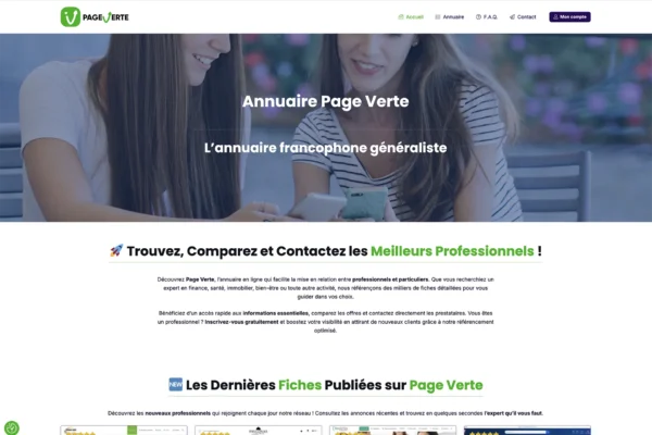 Page Verte : annuaire WordPress généraliste francophone - John Web
